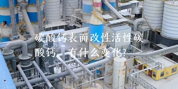 碳酸鈣表面改性活性碳酸鈣，有什么變化？